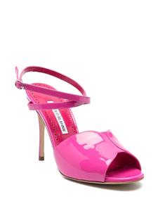 Manolo Blahnik Glanzende sandalen - Roze