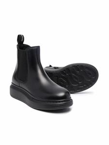 Alexander McQueen Kids Leren laarzen - Zwart
