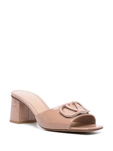 Valentino VLogo glanzende sandalen - Beige