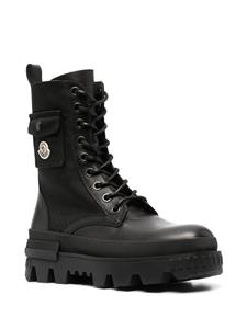 Moncler Combat boots met veters - Zwart