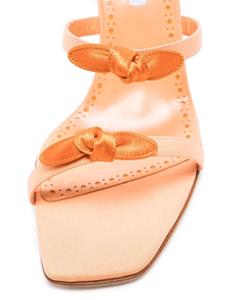 Manolo Blahnik Fiocco sandalen - Oranje