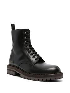 Common Projects Leren combat boots - Zwart