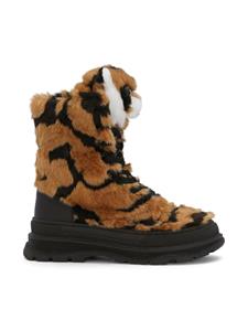 Dolce & Gabbana Kids Tiger laarzen van imitatiebont - Zwart