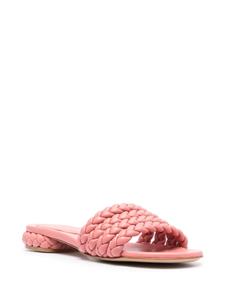 Gianvito Rossi Boemia sandalen van gevlochten leer - Roze