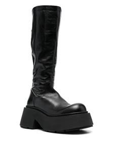 Vic Matié 80mm knee-length leather boots - Zwart