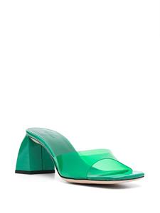 BY FAR Romy sandalen met doorzichtig bandjes - Groen