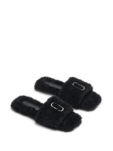 Marc Jacobs Slippers met logoplakkaat - Zwart