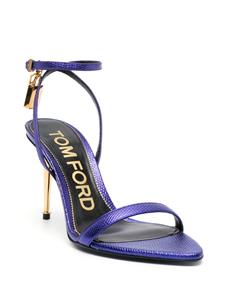 TOM FORD Padlock 90mm leather sandals - Paars