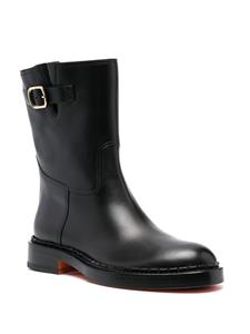 Santoni zip-up leather ankle boots - Zwart