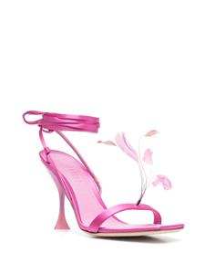 3juin Kimi sandalen met veren detail - Roze