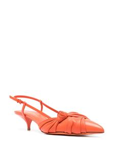 Santoni Slingback sandalen met geknoopt detail - Oranje