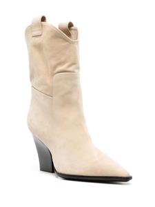 Santoni Cowboylaarzen met puntige neus - Beige