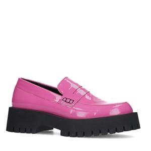 Sacha Roze leren platform loafers - roze