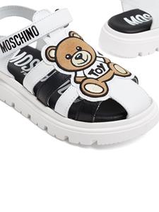 Moschino Kids Sandalen met logo - Wit