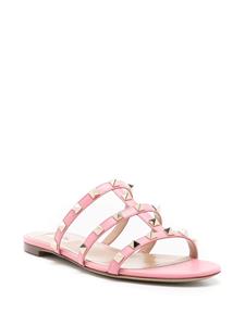 Valentino Rockstud sandalen met bandjes - Roze