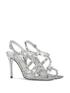 Valentino Rockstud sandalen met enkelbandje - Zilver