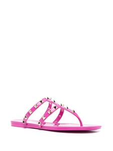 Valentino Rockstud platte sandalen - Roze