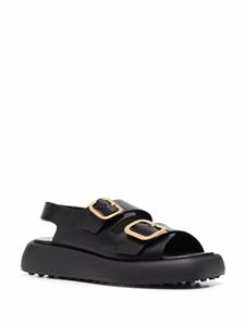 Tod's Sandalen met dubbele gesp - Zwart