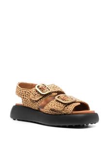 Tod's Raffia sandalen - Bruin