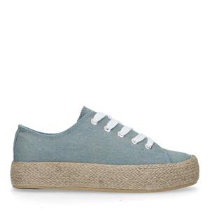 Sacha Blauwe sneakers met touwzool - blauw