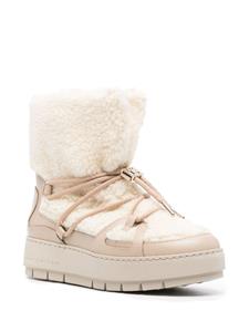 Tommy Hilfiger Snowboots met lammy afwerking - Beige