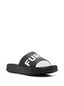 Furla Slippers met logoprint - Zwart