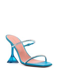 Amina Muaddi Gilda sandalen verfraaid met kristallen - Blauw