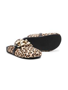 Florens Slippers met luipaardprint - Beige
