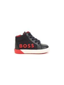 BOSS Kidswear Sneakers met logoprint - Blauw