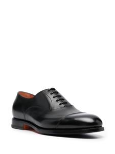 Santoni Leren Oxford schoenen - Zwart