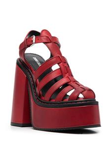 Dsquared2 Sandalen met plateauzool - Rood