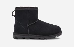 Ugg Essential Mini laarzen voor Dames in Black  Leder