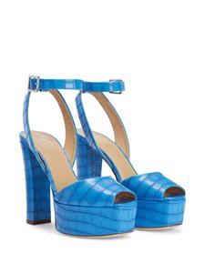 Giuseppe Zanotti Betty sandalen met krokodillenprint - Blauw