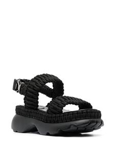 Moncler Belay sandalen met sleehak - Zwart