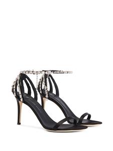 Giuseppe Zanotti Adele sandalen met kristal - Zwart