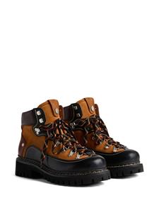 Dsquared2 panelled leather hiking boots - Bruin