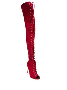 Gianvito Rossi Marie over-the-knee laarzen - Rood