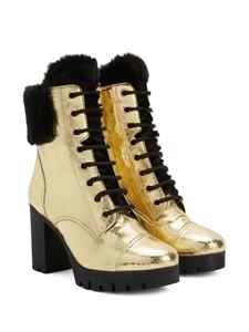 Giuseppe Zanotti Laarzen met metallic-effect - Goud