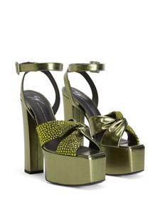 Giuseppe Zanotti Souree sandalen verfraaid met kristallen - Groen