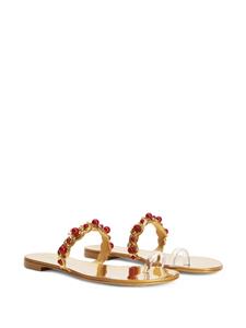 Giuseppe Zanotti Marguerithe sandalen met edelsteen - Goud