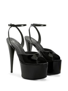 Giuseppe Zanotti GZ Aida sandalen met plateauzool - Zwart