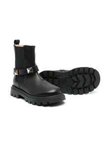 Florens stud-embellished leather ankle boots - Zwart