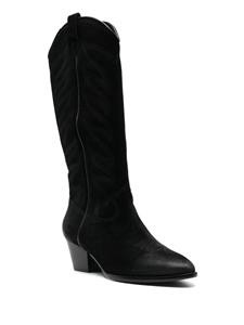 Ash cow-boy knee-length boots - Zwart