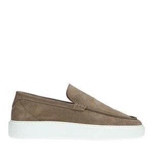 Sacha Camel loafers met witte zool - camel