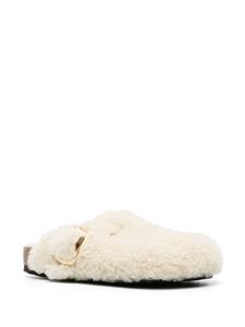 Birkenstock Boston slippers met plateauzool - Beige