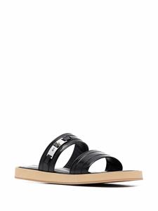 BY FAR Easy leren sandalen - Zwart