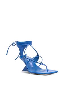 The Attico Cheope 80mm lace-up sandals - Blauw
