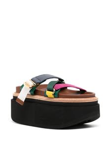 Sacai Leren sandalen - Bruin