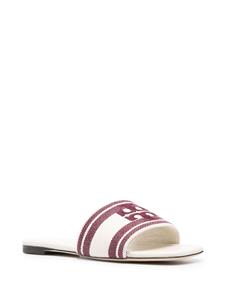 Tory Burch Slippers met geborduurd logo - Rood