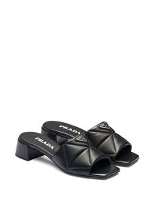 Prada Leren sandalen - Zwart